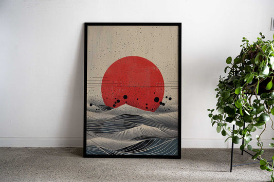 Crimson Tide Asian Style Poster | Wall Art for Home & Office | High-Quality Print - High-Quality Visual Display