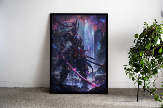 Crystal Samurai Asian Style Poster | Wall Art for Home & Office | High-Quality Print - High-Quality Visual Display