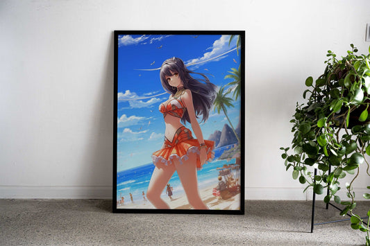 Cute Asian Anime Girl Asian Style Poster | Wall Art for Home & Office | High-Quality Print - High-Quality Visual Display