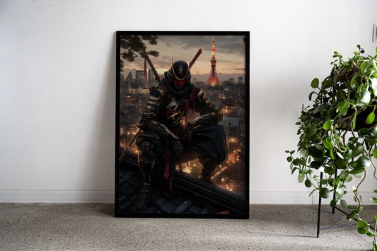 Cyberpunk Ninja Tokyo Asian Style Poster | Wall Art for Home & Office | High-Quality Print - High-Quality Visual Display