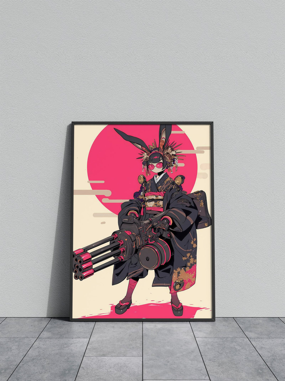 Dark Cyborg Geisha Asian Style Poster | Wall Art for Home & Office | High-Quality Print - High-Quality Visual Display