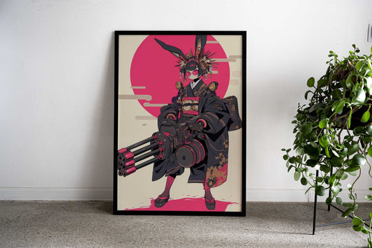 Dark Cyborg Geisha Asian Style Poster | Wall Art for Home & Office | High-Quality Print - High-Quality Visual Display