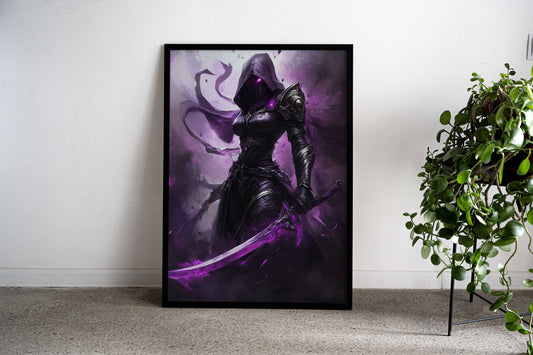 Dark Female Warrior Asian Style Poster | Wall Art for Home & Office | High-Quality Print - High-Quality Visual Display