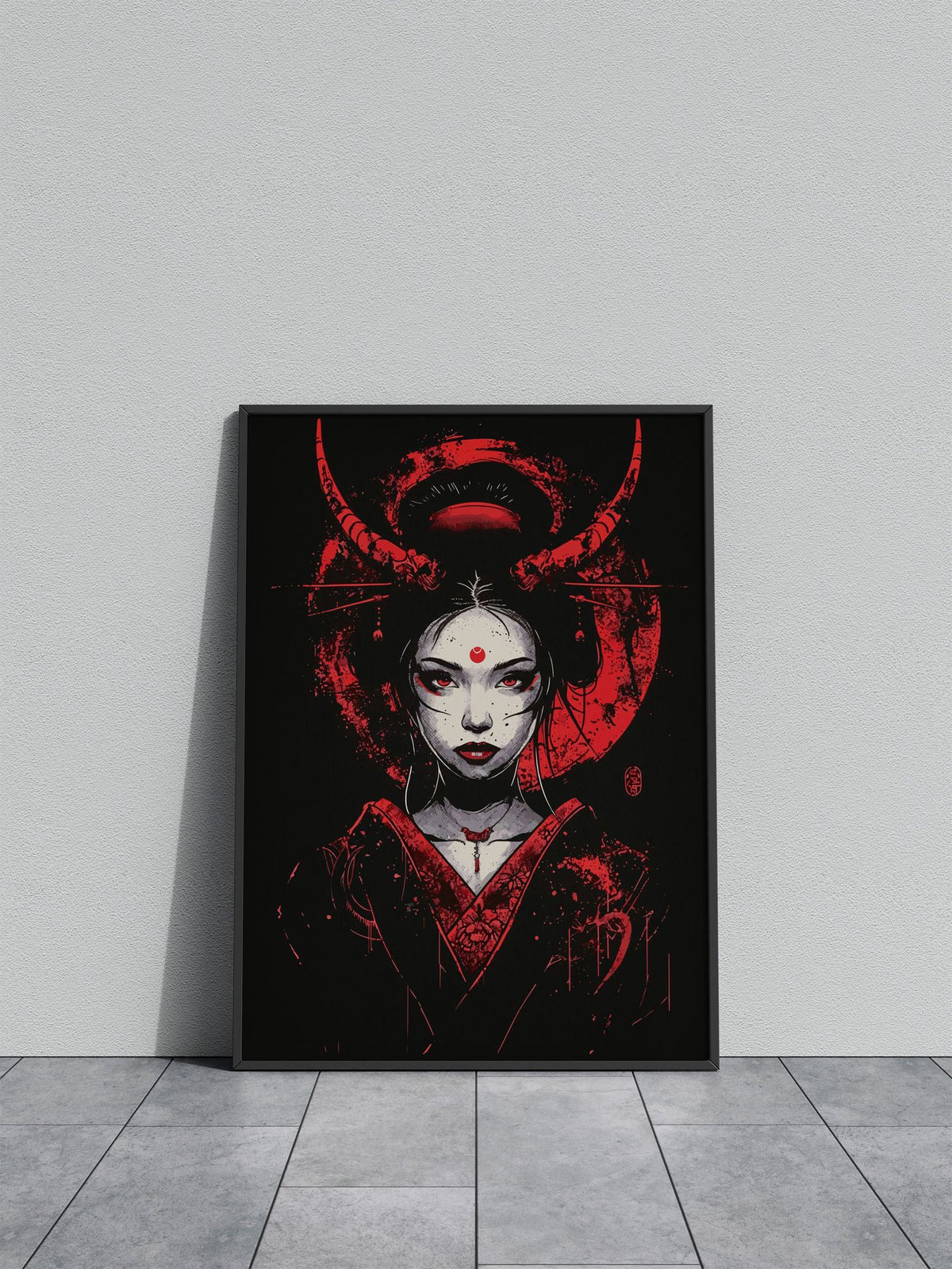 Demon Geisha Asian Style Poster | Wall Art for Home & Office | High-Quality Print - High-Quality Visual Display
