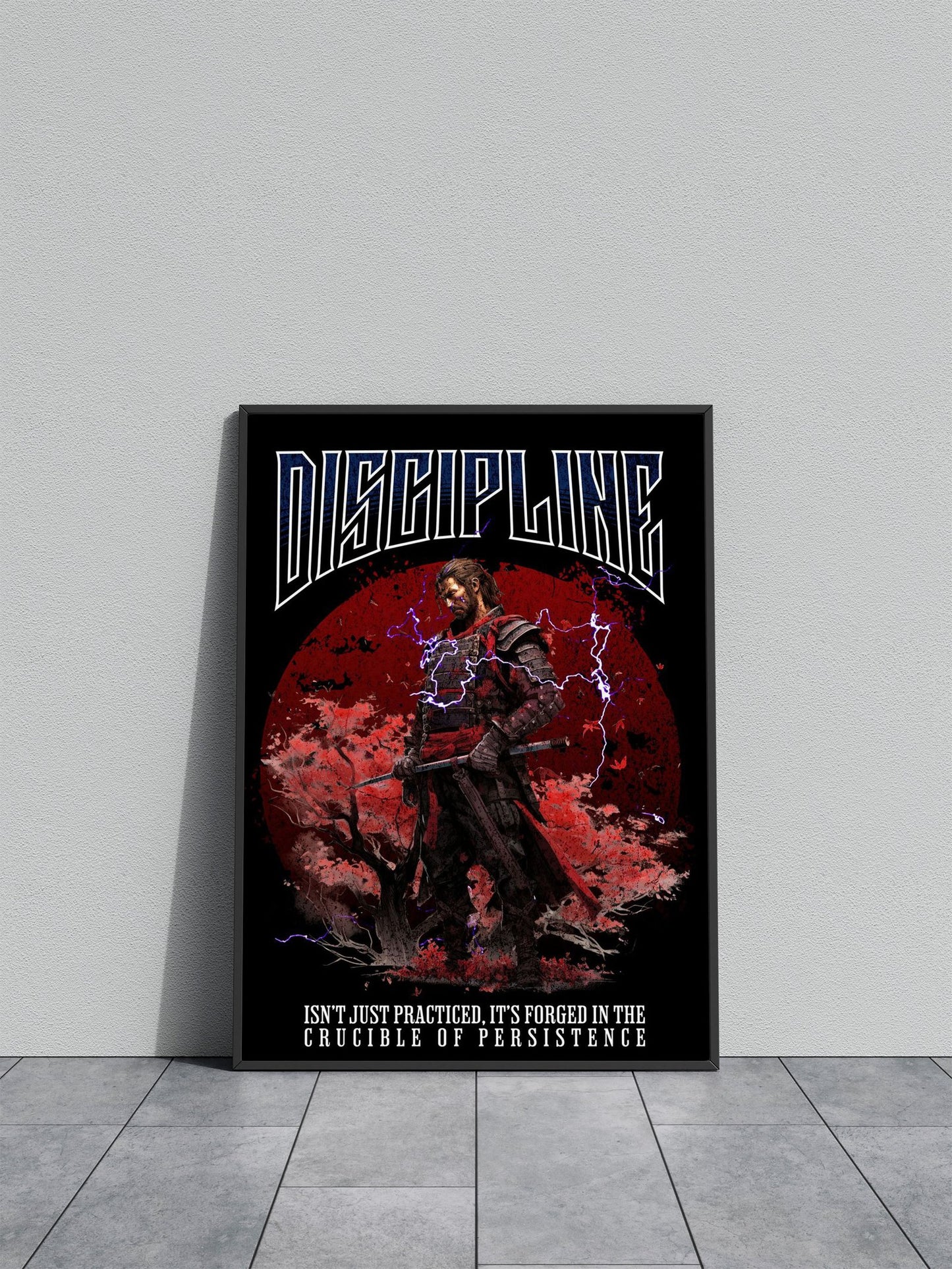 Discipline Samurai Asian Style Poster | Wall Art for Home & Office | High-Quality Print