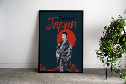 Discover Japan Poster Asian Style Poster | Wall Art for Home & Office | High-Quality Print - High-Quality Visual Display