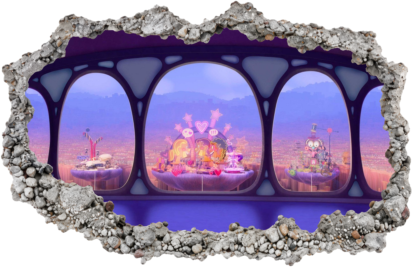 Disney Pixar Inside Out Bedroom Decor 3D Smashed Wall Decal 276