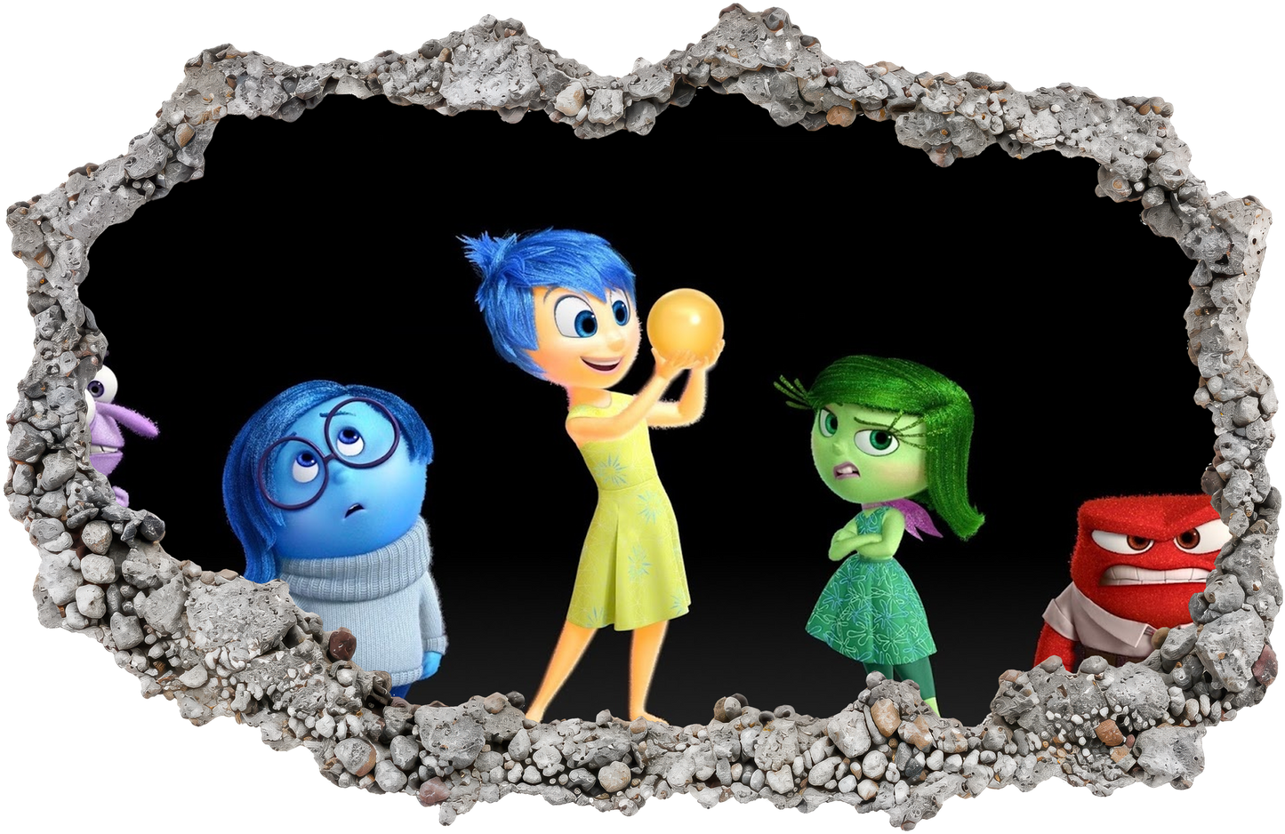 Disney Pixar Inside Out Vinyl Mural 3D Wall Hole Decal 333