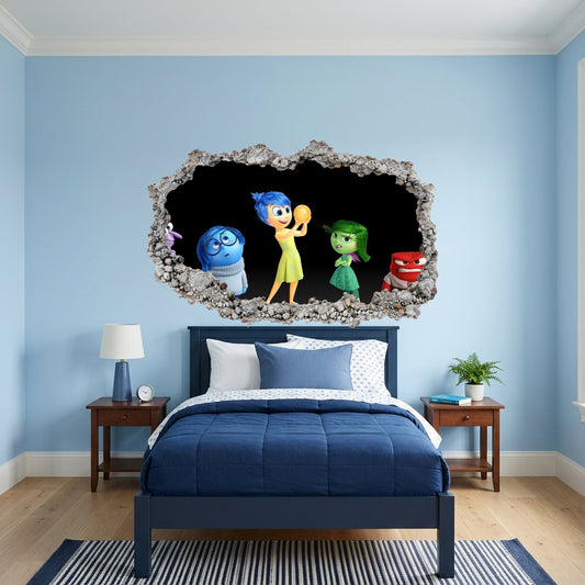 Disney Pixar Inside Out Vinyl Mural 3D Wall Hole Decal 333