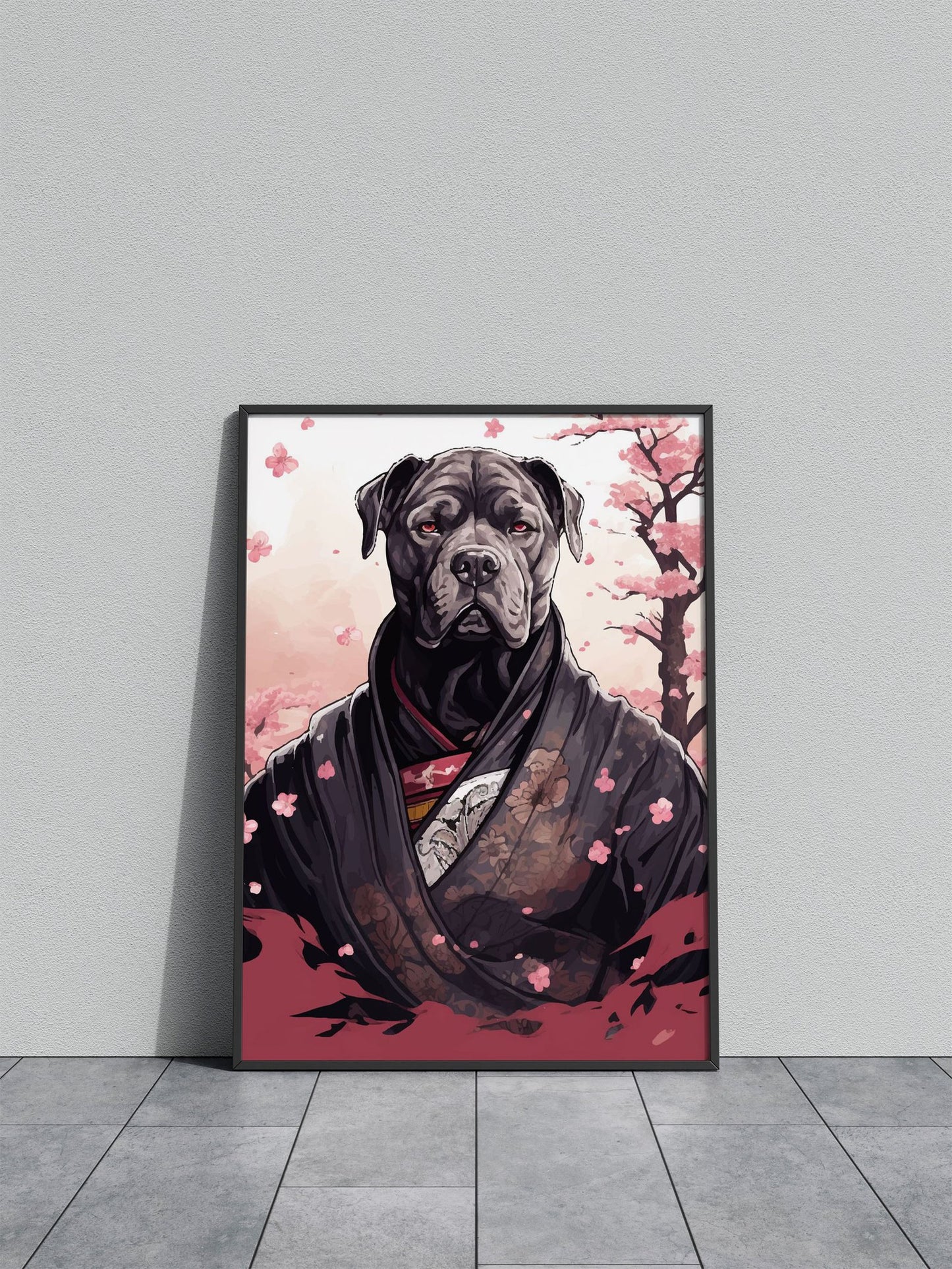 Dog Lover Wall Art Decor Asian Style Poster | Wall Art for Home & Office | High-Quality Print