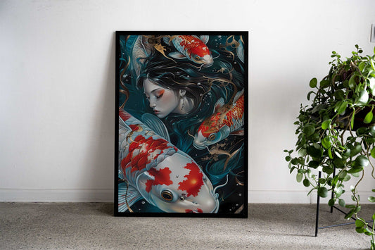 Dreamy Kio Fish Asian Style Poster | Wall Art for Home & Office | High-Quality Print - High-Quality Visual Display