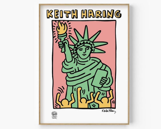 New York Print Inspired by Keith Haring - High-Quality Premium Wall Art Decor Sticker