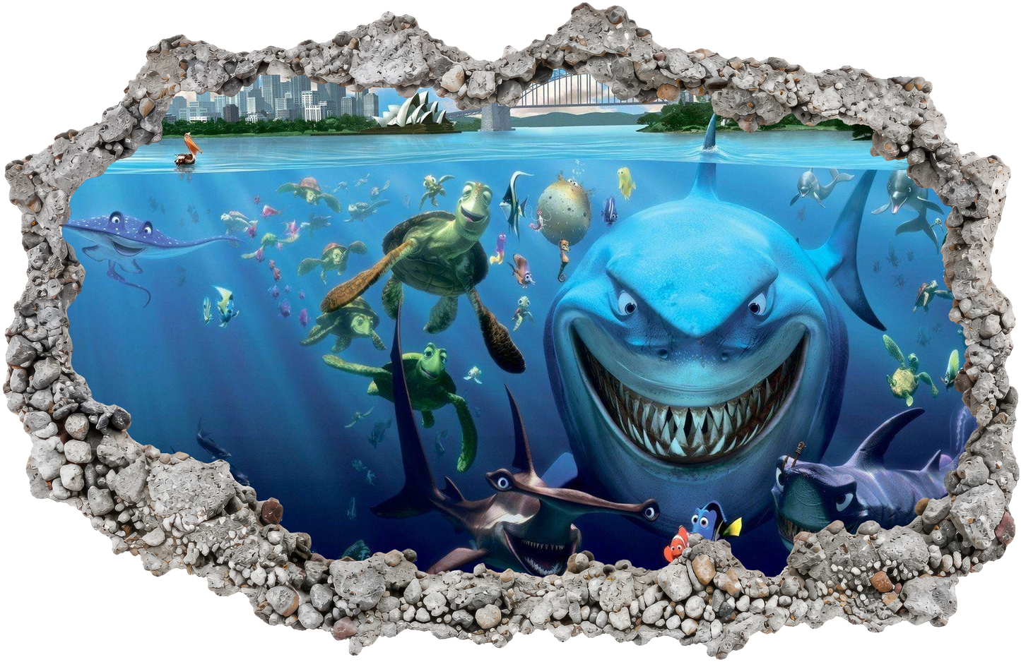 Finding Nemo Dory Pixar 3D Smashed Wall Decal Bedroom Decor 161