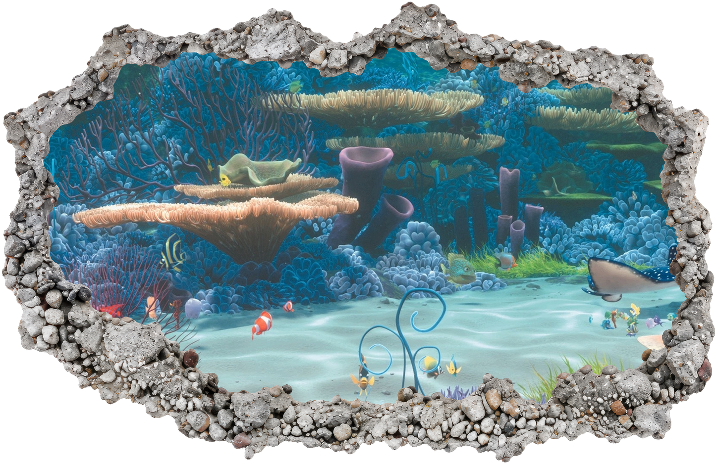 Finding Nemo Dory Pixar Playroom Art Decal 3D Effect Sticker 170