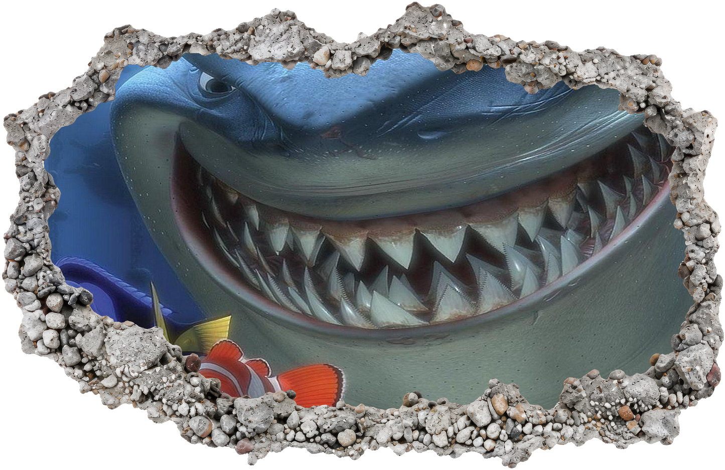 Finding Nemo Ocean Adventure Playroom Art Decal 3D Smashed Wall Decal 184