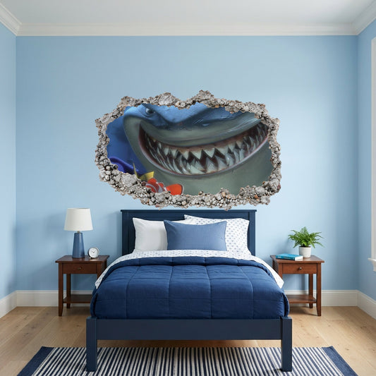 Finding Nemo Ocean Adventure Playroom Art Decal 3D Smashed Wall Decal 184