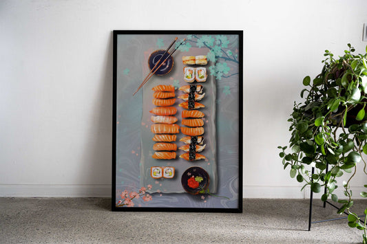 Food Sushi Japan Asian Style Poster | Wall Art for Home & Office | High-Quality Print - High-Quality Visual Display
