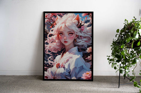 Fox Goddess Masterpiece Asian Style Poster | Wall Art for Home & Office | High-Quality Print - High-Quality Visual Display