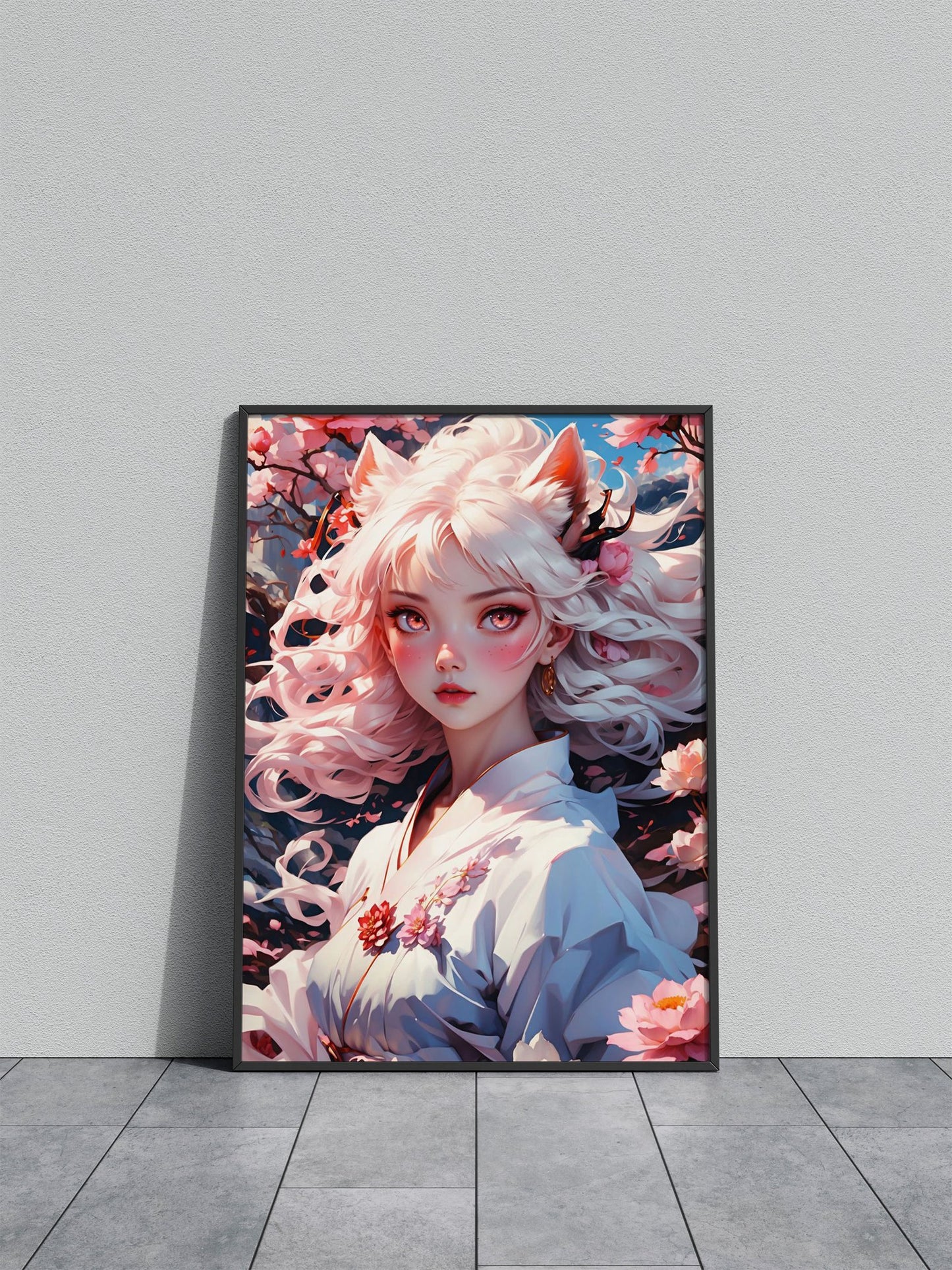 Fox Goddess Masterpiece Asian Style Poster | Wall Art for Home & Office | High-Quality Print - High-Quality Visual Display