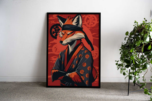 Fox Kimono Asian Style Poster | Wall Art for Home & Office | High-Quality Print - High-Quality Visual Display