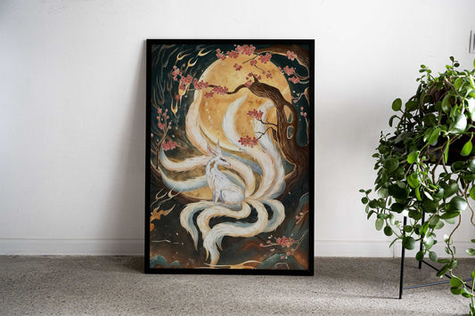 Fox Kitsune Japanese Asian Style Poster | Wall Art for Home & Office | High-Quality Print - High-Quality Visual Display