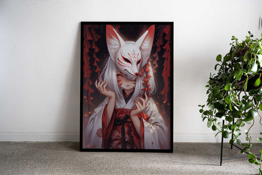 Fox Spirit Asian Style Poster | Wall Art for Home & Office | High-Quality Print - High-Quality Visual Display