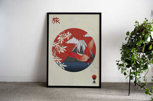 Fuji Mount Japanese Asian Style Poster | Wall Art for Home & Office | High-Quality Print - High-Quality Visual Display