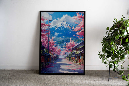 Fuji mount landscape Asian Style Poster | Wall Art for Home & Office | High-Quality Print - High-Quality Visual Display