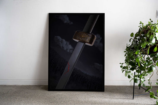 Full Moon Blade Asian Style Poster | Wall Art for Home & Office | High-Quality Print - High-Quality Visual Display