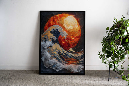 Full Moon Asian Style Poster | Wall Art for Home & Office | High-Quality Print - High-Quality Visual Display
