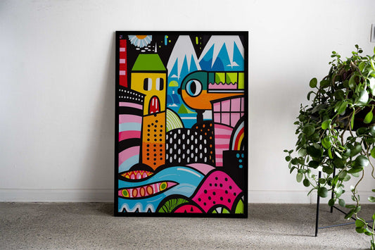 Funky Abstract Adventure Asian Style Poster | Wall Art for Home & Office | High-Quality Print - High-Quality Visual Display