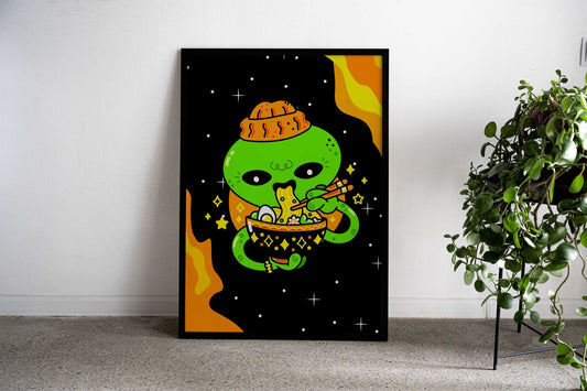 Galactic Slurp Asian Style Poster | Wall Art for Home & Office | High-Quality Print - High-Quality Visual Display