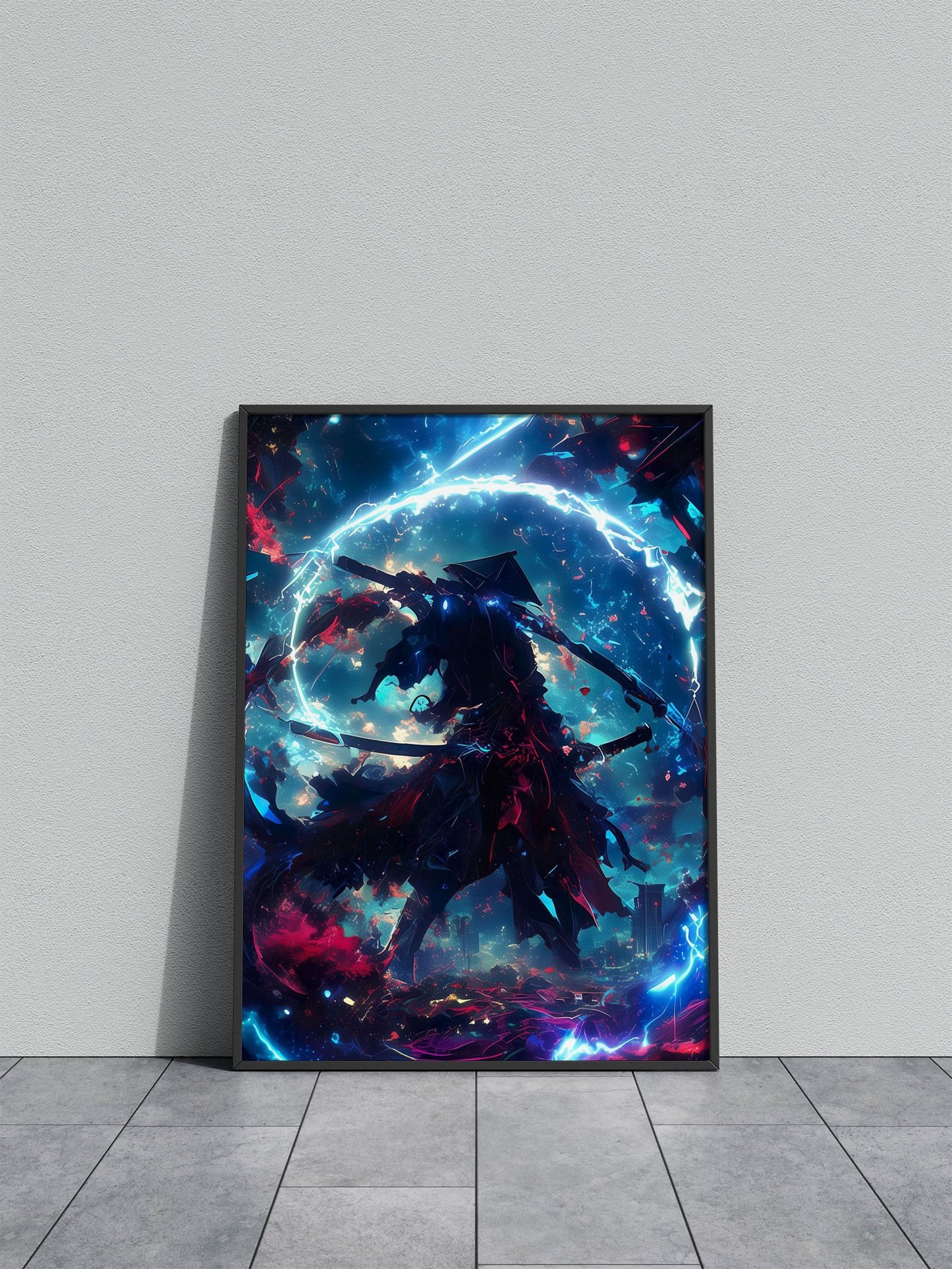 Galaxy Aura Samurai Asian Style Poster | Wall Art for Home & Office | High-Quality Print - High-Quality Visual Display