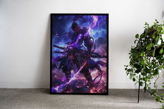Galaxy Samurai Warrior Asian Style Poster | Wall Art for Home & Office | High-Quality Print - High-Quality Visual Display
