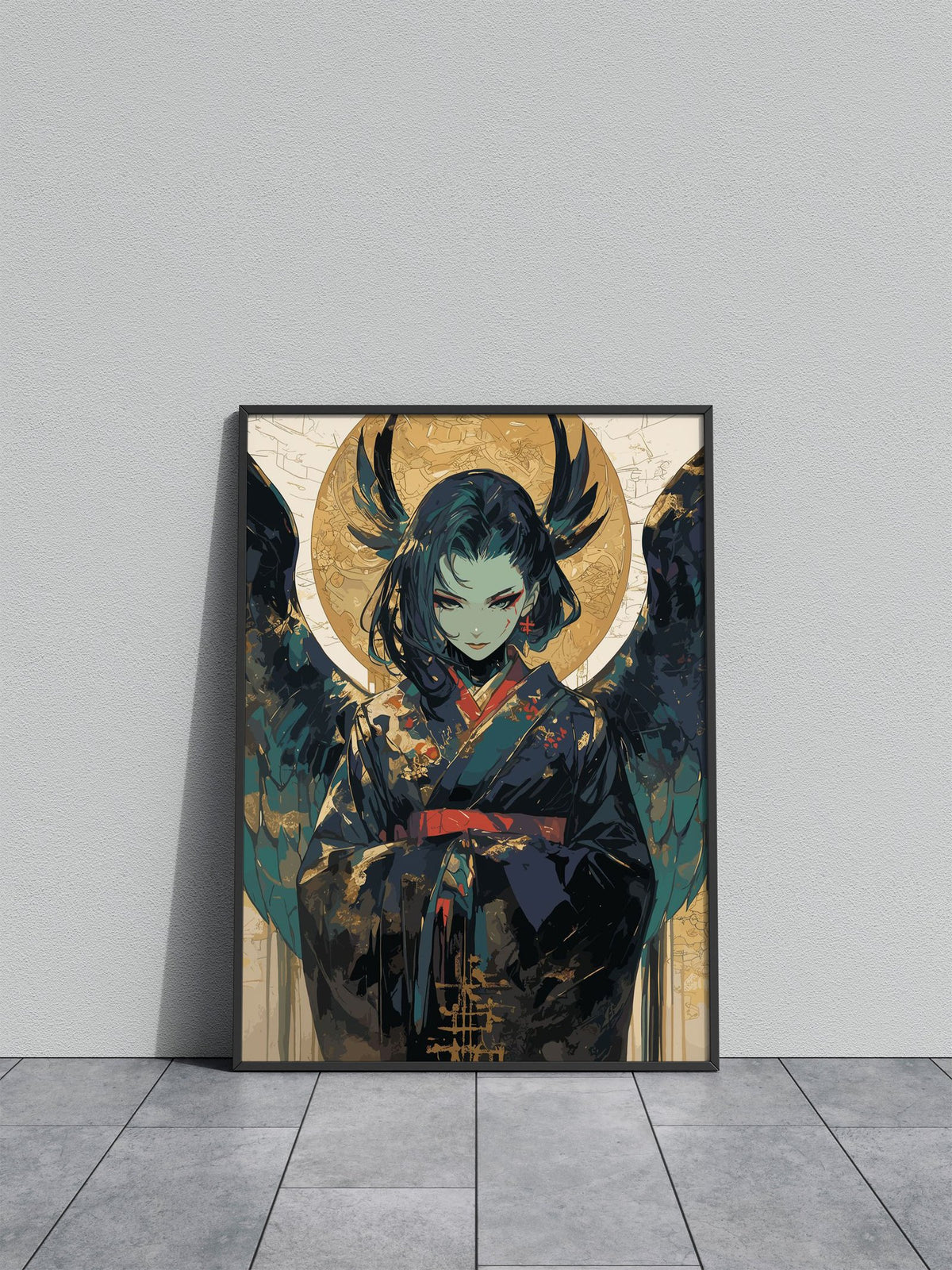 Geisha Angel Asian Style Poster | Wall Art for Home & Office | High-Quality Print - High-Quality Visual Display