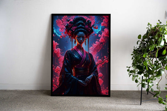 Geisha Fantasy Japanese Asian Style Poster | Wall Art for Home & Office | High-Quality Print - High-Quality Visual Display