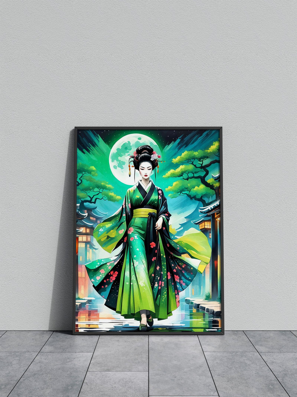 Geisha Japan Landscape Asian Style Poster | Wall Art for Home & Office | High-Quality Print - High-Quality Visual Display