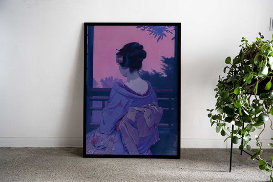 Geisha Japan Painting Asian Style Poster | Wall Art for Home & Office | High-Quality Print - High-Quality Visual Display