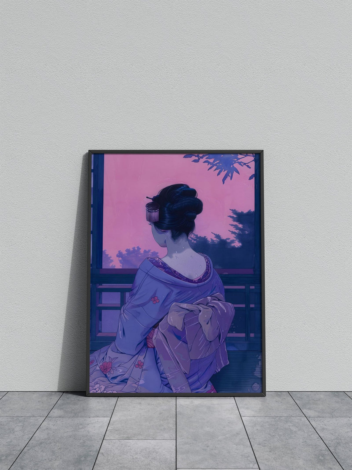 Geisha Japan Painting Asian Style Poster | Wall Art for Home & Office | High-Quality Print - High-Quality Visual Display