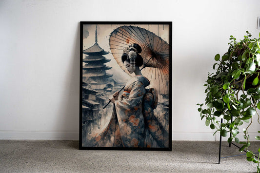 Geisha Japan Samurai Asian Style Poster | Wall Art for Home & Office | High-Quality Print - High-Quality Visual Display