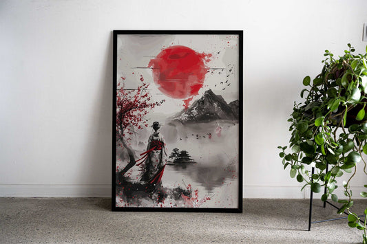 Geisha Nippon Japan Asian Style Poster | Wall Art for Home & Office | High-Quality Print - High-Quality Visual Display