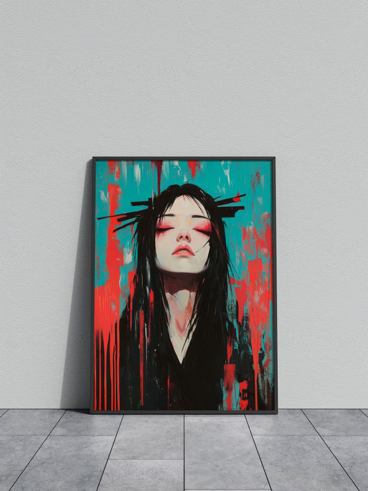 Geisha Silence Asian Style Poster | Wall Art for Home & Office | High-Quality Print - High-Quality Visual Display