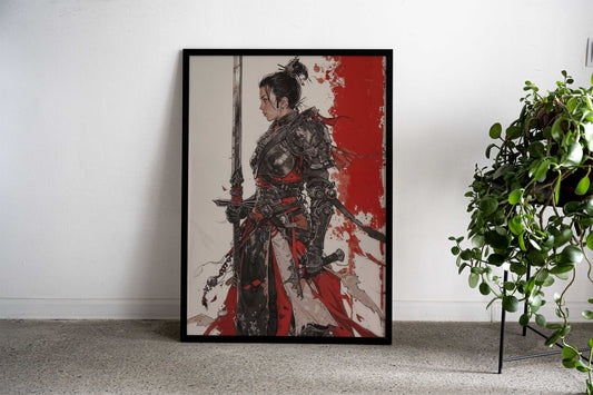 Geisha female warrior Asian Style Poster | Wall Art for Home & Office | High-Quality Print - High-Quality Visual Display