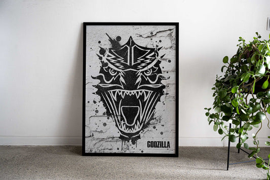 Godzilla Urban Portrait Asian Style Poster | Wall Art for Home & Office | High-Quality Print - High-Quality Visual Display