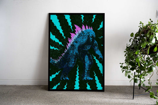 Godzilla Asian Style Poster | Wall Art for Home & Office | High-Quality Print - High-Quality Visual Display