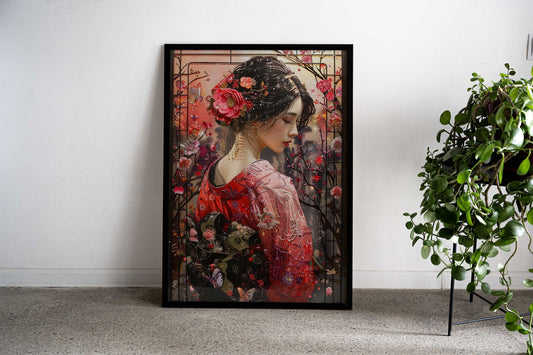 Golden Dreams Asian Style Poster | Wall Art for Home & Office | High-Quality Print - High-Quality Visual Display