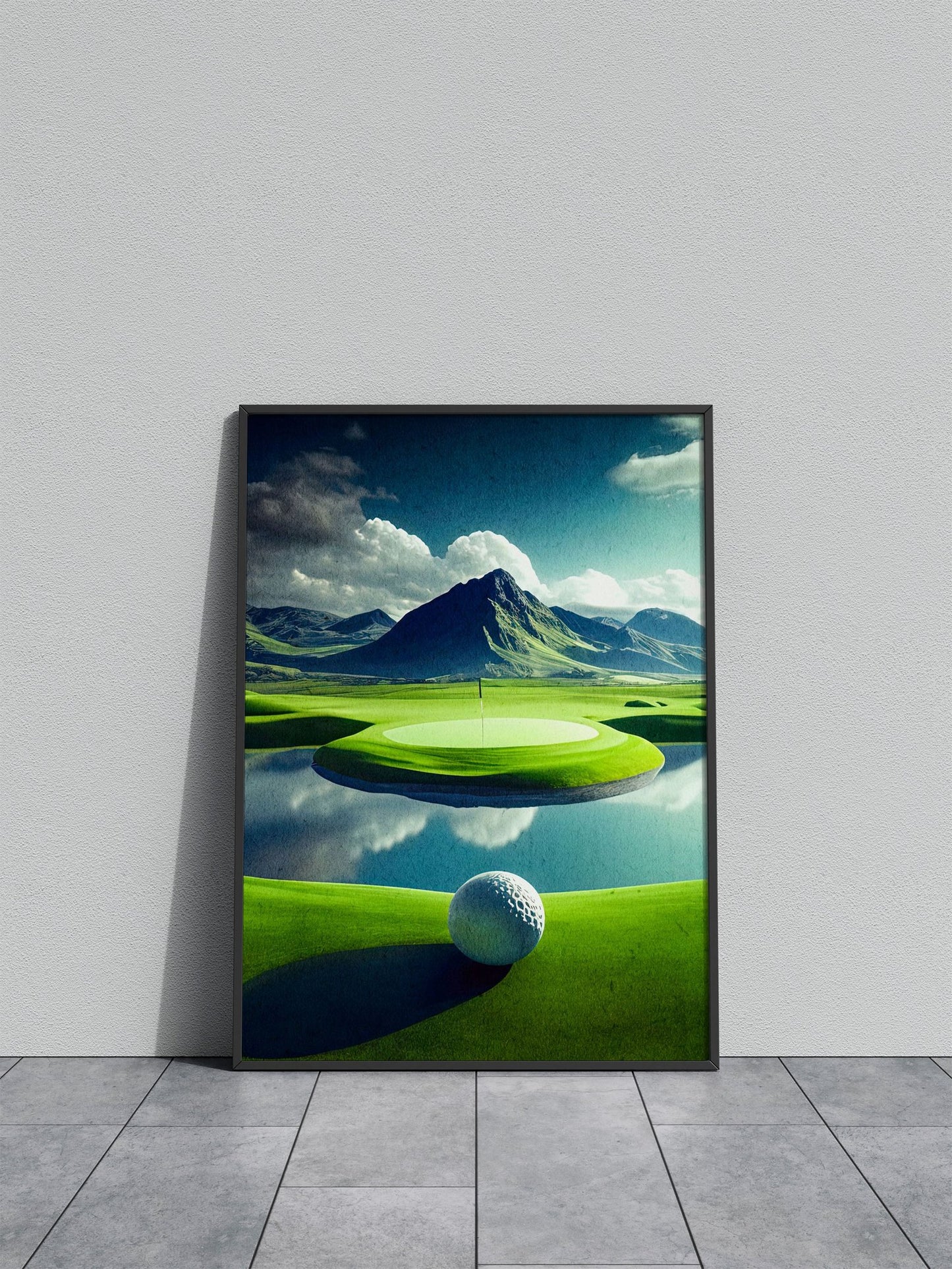 Golf Course Landscape Asian Style Poster | Wall Art for Home & Office | High-Quality Print - High-Quality Visual Display