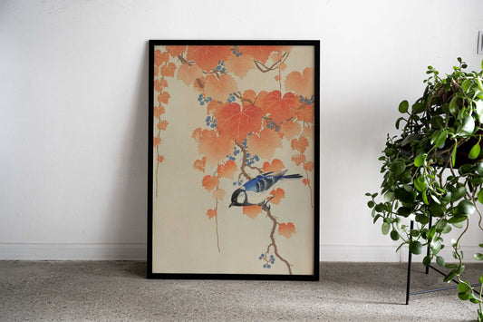 Great Tit Asian Style Poster | Wall Art for Home & Office | High-Quality Print - High-Quality Visual Display