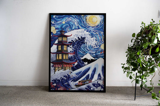 Great Wave Japanese Asian Style Poster | Wall Art for Home & Office | High-Quality Print - High-Quality Visual Display