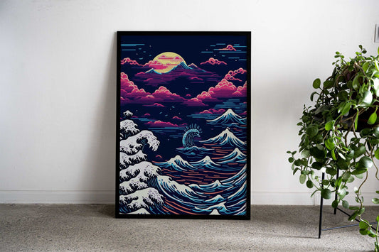 Great Wave Off Kanagawa 5 Asian Style Poster | Wall Art for Home & Office | High-Quality Print - High-Quality Visual Display
